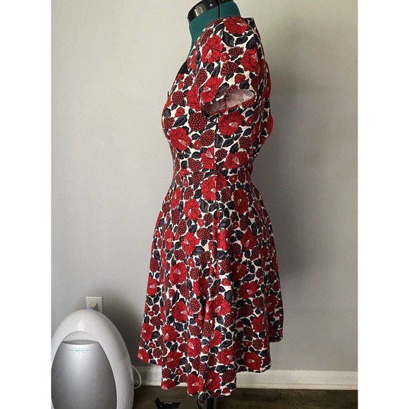 Voodoo Vixen Holly Holiday Red Swing Dress Rockabilly 1950s Vintage Style Retro - Picture 3 of 5